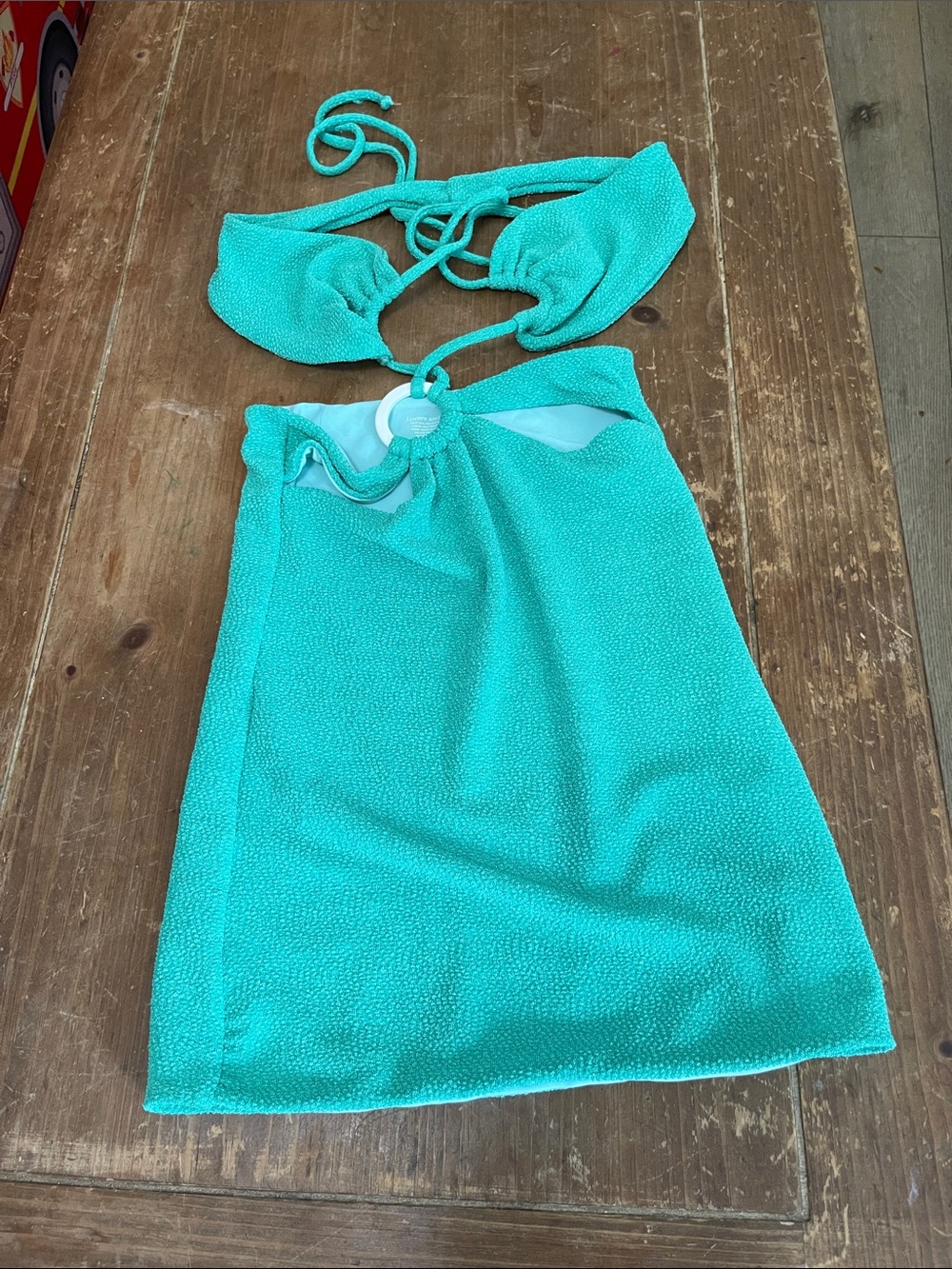 Lovers + Friends Turquoise Textured One-Piece Swimsuit